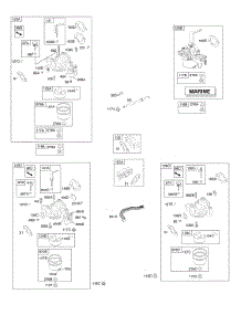 Carburetor parts for Briggs & Stratton Engine 122432-0124-B1 from AppliancePartsPros.com