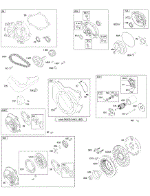 Blower Housing, Electric Starter, Flywheel, Gear Reduction, Rewind Starter parts for Briggs & Stratton Engine 122432-0125-B1 from AppliancePartsPros.com