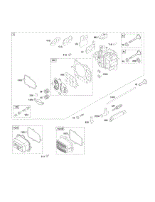 Cylinder Head parts for Briggs & Stratton Engine 122607-0208-B1 from AppliancePartsPros.com