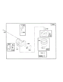 Carburetor Assembly parts for Briggs & Stratton Engine 122702-0125-01 from AppliancePartsPros.com
