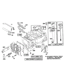 Cylinder,Cyl. Head,Oil Fill parts for Briggs & Stratton Engine 122702-0153-01 from AppliancePartsPros.com