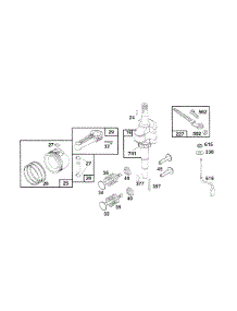 Crankshaft, Piston Group parts for Briggs & Stratton Engine 122702-3108-01 from AppliancePartsPros.com