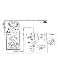 Rewind Assembly parts for Briggs & Stratton Engine 122707-3168-01 from AppliancePartsPros.com