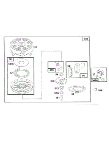 Rewind Assembly parts for Briggs & Stratton Engine 122802-0433-02 from AppliancePartsPros.com
