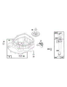 Sump Base Assembly, Oil Fill parts for Briggs & Stratton Engine 122802-0433-03 from AppliancePartsPros.com