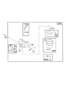 Carburetor Assembly parts for Briggs & Stratton Engine 122802-3201-01 from AppliancePartsPros.com