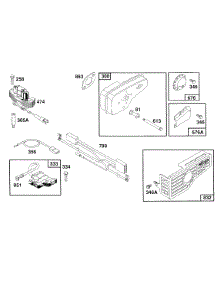 Muffler, Electrical parts for Briggs & Stratton Engine 122802-3208-01 from AppliancePartsPros.com