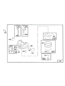 Carburetor Assembly parts for Briggs & Stratton Engine 122802-3413-01 from AppliancePartsPros.com