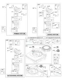 Carburetor, Fuel Supply parts for Briggs & Stratton Engine 122K05-0627-E1 from AppliancePartsPros.com
