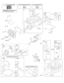 Camshaft, Crankshaft, Cylinder, Engine Sump, Lubrication, Piston Group, Valves parts for Briggs & Stratton Engine 122L02-0120-F1 from AppliancePartsPros.com