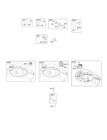 Flywheel Brake, Fuel Supply parts for Briggs & Stratton Engine 122M05-5846-B5 from AppliancePartsPros.com