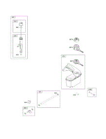 Fuel Supply, Lubrication parts for Briggs & Stratton Engine 122Q12-0181-H1 from AppliancePartsPros.com