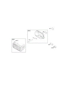Exhaust System parts for Briggs & Stratton Engine 122Q42-0109-H1 from AppliancePartsPros.com