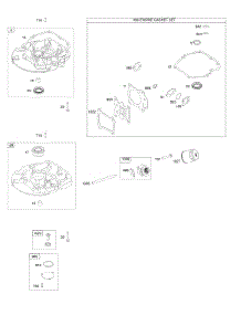 Gasket Set-Engine, Sump parts for Briggs & Stratton Engine 122R02-0116-H1 from AppliancePartsPros.com