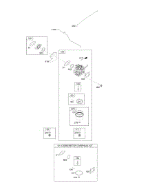 Carburetor, Carburetor Overhaul Kit parts for Briggs & Stratton Engine 122R02-0119-B1 from AppliancePartsPros.com