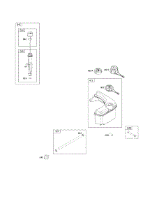 Fuel Supply, Lubrication parts for Briggs & Stratton Engine 122R02-0119-B1 from AppliancePartsPros.com