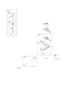 Fuel Supply, Lubrication parts for Briggs & Stratton Engine 122S02-0009-H1 from AppliancePartsPros.com
