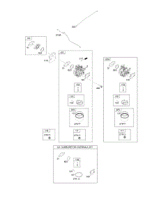 Carburetor, Carburetor Overhaul Kit parts for Briggs & Stratton Engine 122S02-0116-H1 from AppliancePartsPros.com