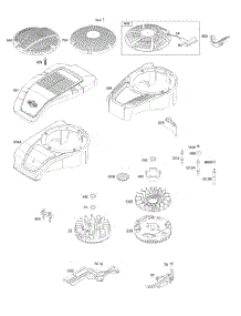 Blower Housing, Cover / Guards, Flywheel, Rewind Starter parts for Briggs & Stratton Engine 122S07-0014-H1 from AppliancePartsPros.com