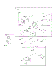 Cylinder Head, Gasket Set-Valves, Valves parts for Briggs & Stratton Engine 122S07-0014-H1 from AppliancePartsPros.com