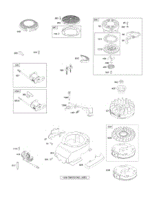 Blower Housing, Flywheel, Ignition, Rewind Starter parts for Briggs & Stratton Engine 122T02-5795-H1 from AppliancePartsPros.com