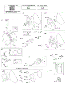 Camshaft, Crankcase Cover, Crankshafts, Cylinder, Lubrication, Piston Group parts for Briggs & Stratton Engine 123332-0306-B8 from AppliancePartsPros.com