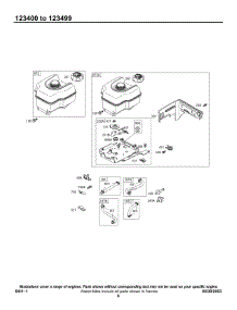 Fuel Tank Group parts for Briggs & Stratton Engine 123432-0036-E1 from AppliancePartsPros.com