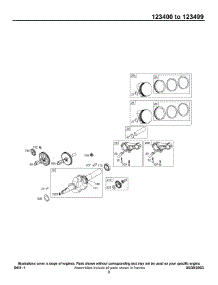 Cam, Crankshaft, Piston Group parts for Briggs & Stratton Engine 123432-0105-E1 from AppliancePartsPros.com