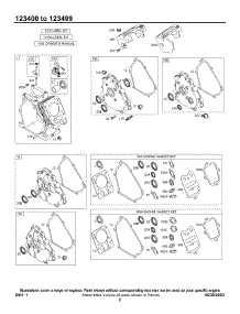 Crankcase Cover / Sumps, Cylinder Group, Kits / Gasket-Engine parts for Briggs & Stratton Engine 123432-0140-E2 from AppliancePartsPros.com