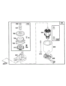 Electric Starter parts for Briggs & Stratton Engine 123702-0151-01 from AppliancePartsPros.com