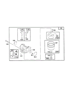 Carburetor Assembly parts for Briggs & Stratton Engine 123702-0154-01 from AppliancePartsPros.com