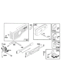 Muffler, Electrical parts for Briggs & Stratton Engine 123702-0415-99 from AppliancePartsPros.com