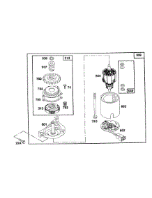 Electric Starter parts for Briggs & Stratton Engine 123802-0415-01 from AppliancePartsPros.com