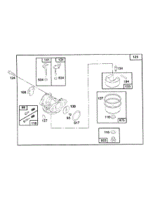 Carburetor Assembly parts for Briggs & Stratton Engine 123802-0423-01 from AppliancePartsPros.com