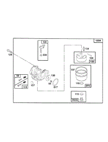Carburetor Assembly parts for Briggs & Stratton Engine 123802-0423-01 from AppliancePartsPros.com