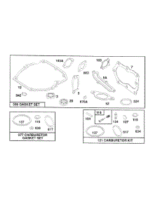Gasket Sets parts for Briggs & Stratton Engine 123802-0464-01 from AppliancePartsPros.com
