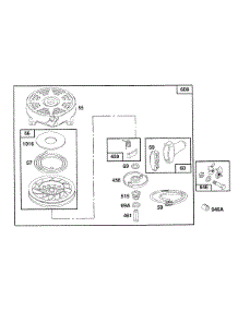Rewind Assembly parts for Briggs & Stratton Engine 123802-0466-01 from AppliancePartsPros.com