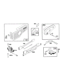 Muffler, Electrical parts for Briggs & Stratton Engine 123807-3413-01 from AppliancePartsPros.com