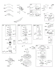 Alternator, Electric Starter, Electrical, Flywheel, Flywheel Brake, Ignition, Rewind Starter parts for Briggs & Stratton Engine 123K02-0424-E1 from AppliancePartsPros.com