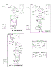 Carburetor parts for Briggs & Stratton Engine 123K02-0447-E1 from AppliancePartsPros.com