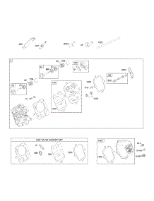 Cylinder Head parts for Briggs & Stratton Engine 124032-0267-E1 from AppliancePartsPros.com