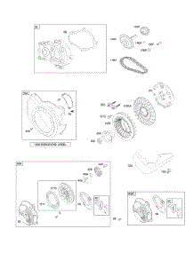 Blower Housing / Shrouds, Flywheel, Gear Reduction, Rewind Starter parts for Briggs & Stratton Engine 124332-0125-E1 from AppliancePartsPros.com