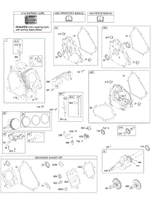 Camshaft, Crankcase Cover, Crankshaft, Cylinder, Lubrication, Piston Group parts for Briggs & Stratton Engine 124332-0125-E1 from AppliancePartsPros.com