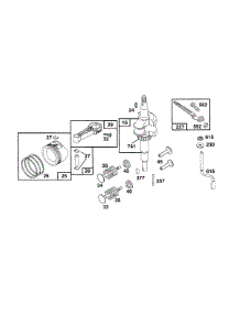 Crankshaft, Piston Group parts for Briggs & Stratton Engine 124702-0666-02 from AppliancePartsPros.com