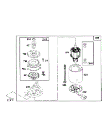 Electric Starter parts for Briggs & Stratton Engine 124707-3163-01 from AppliancePartsPros.com