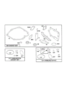 Gasket Sets parts for Briggs & Stratton Engine 124802-0106-01 from AppliancePartsPros.com