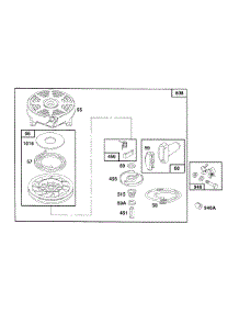 Rewind Assembly parts for Briggs & Stratton Engine 124887-3216-01 from AppliancePartsPros.com