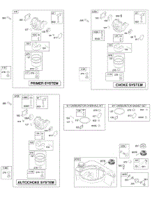 Carburetor, Fuel Supply parts for Briggs & Stratton Engine 124K02-0925-B1 from AppliancePartsPros.com
