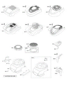 Blower Housing / Shrouds parts for Briggs & Stratton Engine 124L07-0112-F1 from AppliancePartsPros.com