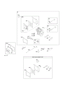Cylinder Head, Gasket Set-Valves, Valves parts for Briggs & Stratton Engine 124S07-2411-B1 from AppliancePartsPros.com